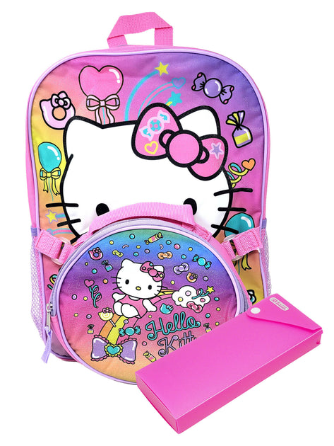 Hello Kitty Lunch Bag Insulated Girls Sanrio w/ 2-Piece Food Container Set