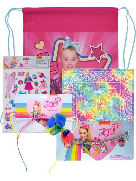 JoJo Siwa Sling bag w/ Cat Ears Charm Bracelet Sticker Sheet Bandana S –  Open and Clothing