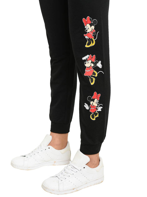 Disney Minnie Mouse Women's Drawstring Sweatpants Black Pants Size