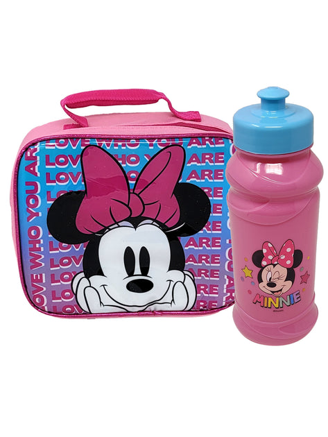 Walt Disney Mickey Mouse Blue Lunch Bag with Water Bottle & Strap-New with  Tags!