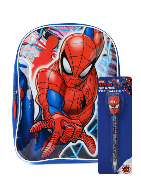 Marvel Avengers Boys Lunch Box Blue Carry Handle Zips Insulated Name Tag  NEW