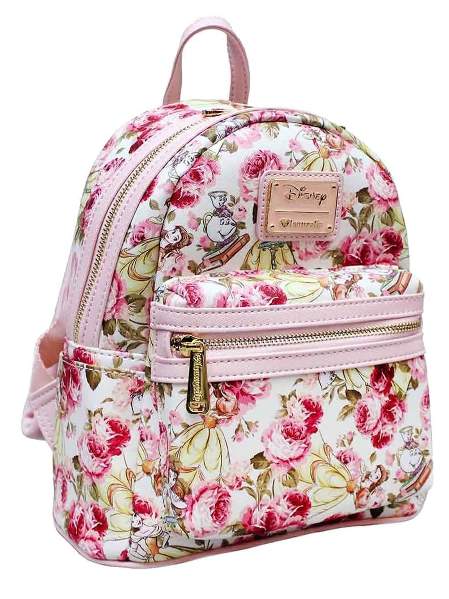 Loungefly x Disney Beauty and the Beast Belle Floral Print Mini Backpack