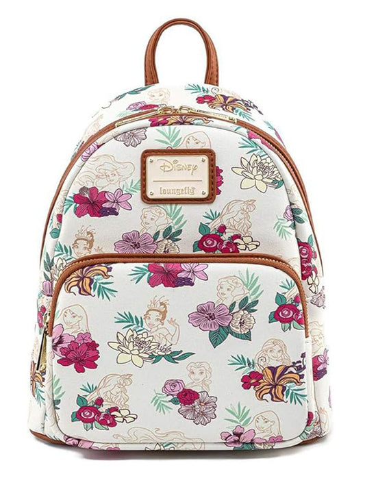 Loungefly x Disney Disney Princess Floral Mini Backpack All Over Print