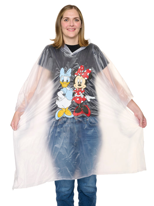 Womens Adult Disney Minnie Mouse & Daisy Duck Rain Poncho Water Resistant