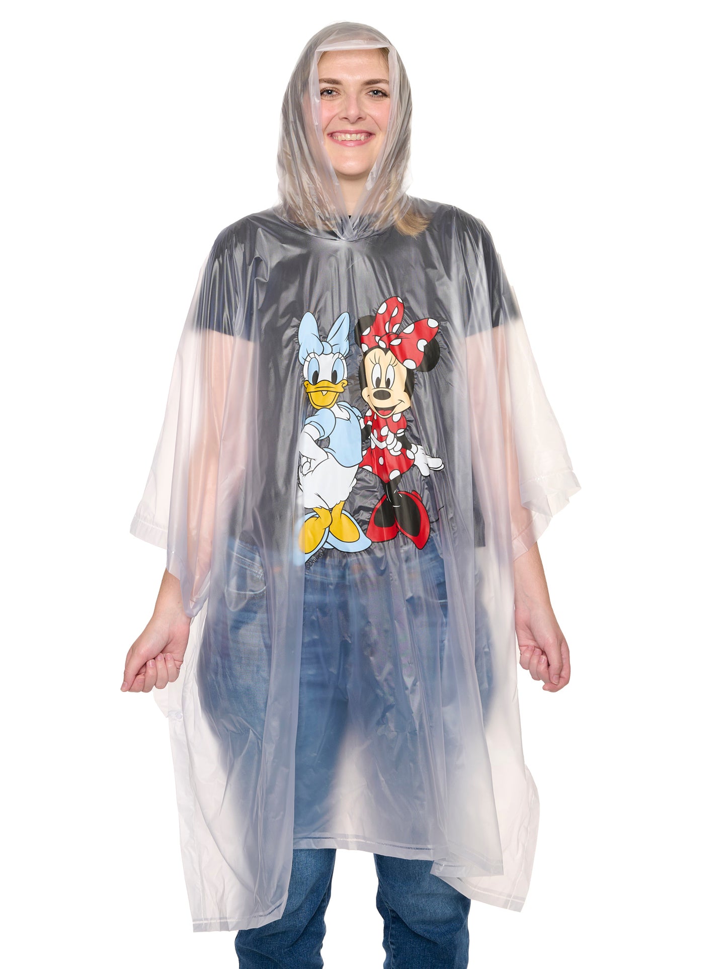 Womens Adult Disney Minnie Mouse & Daisy Duck Rain Poncho Water Resistant