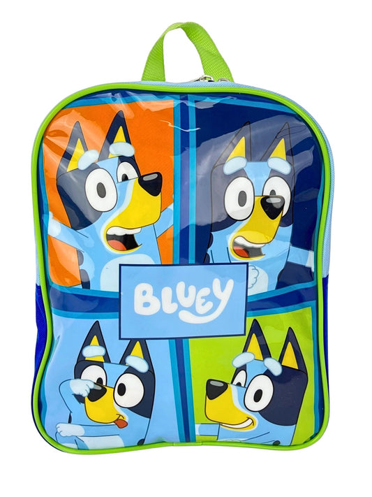 Bluey Backpack Mini 11" Toddler Boys Girls Kids Blue Green Dog School Bag