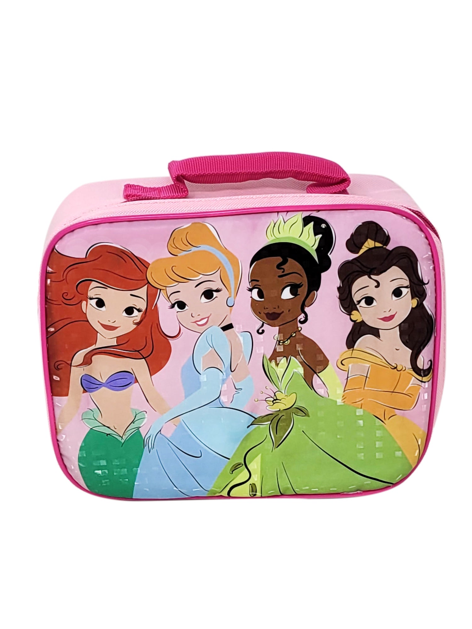 Disney Princess Insulated Lunch Bag Ariel Mulan w 2 Piece Snack Conta Open and Clothing