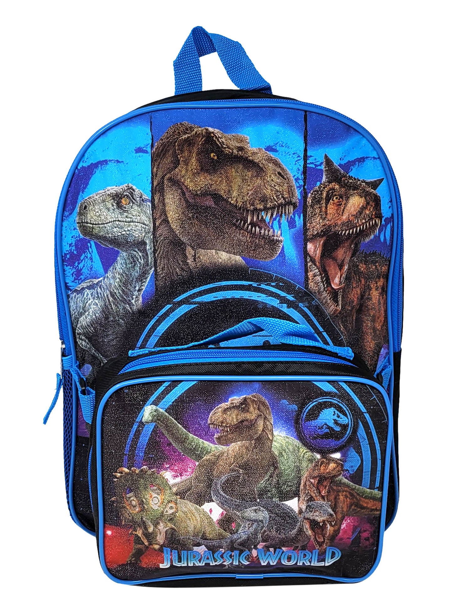 Jurassic World Backpack 16" & Insulated Lunch Bag T-Rex Dinosaurs Boys