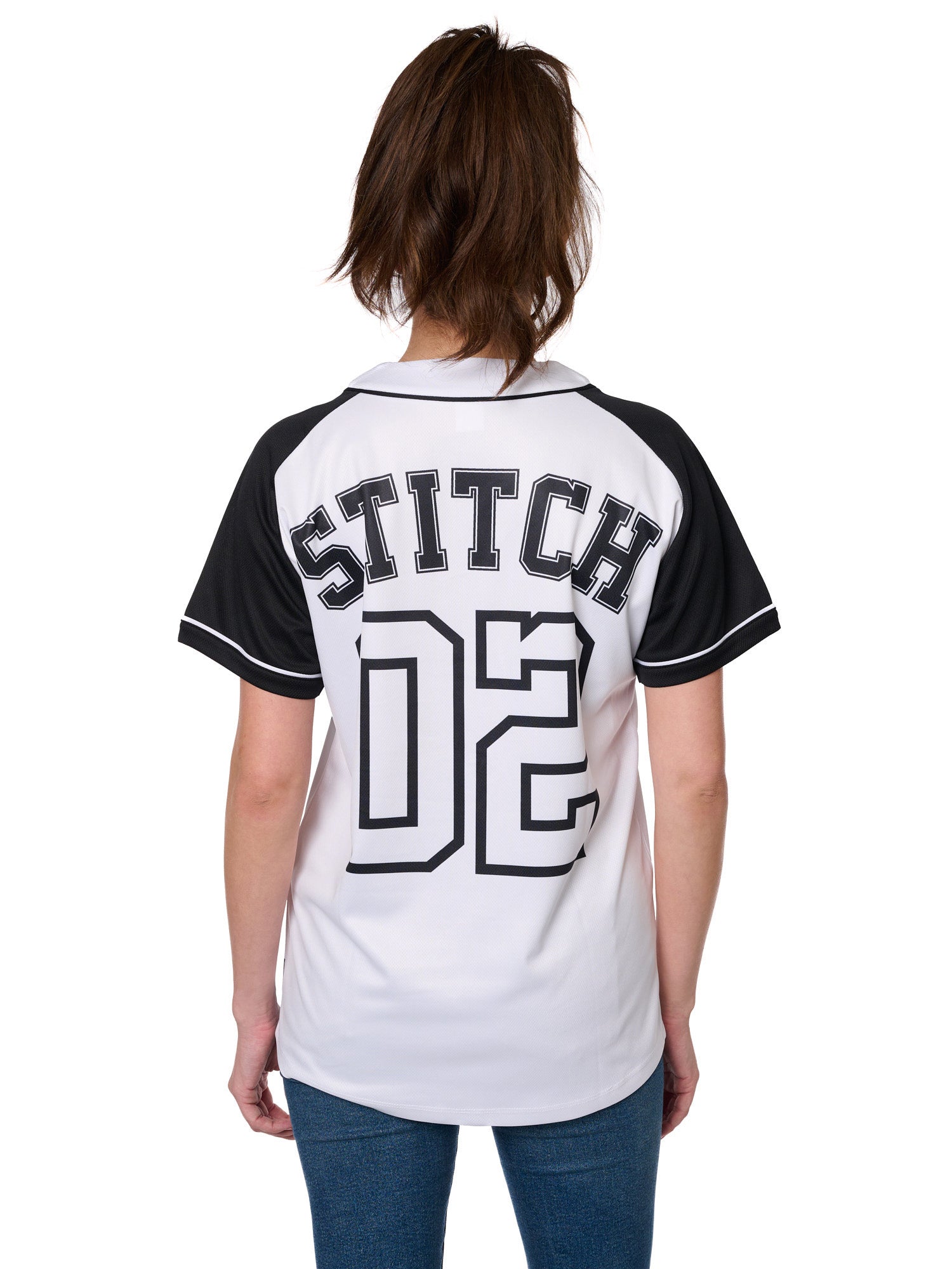 Women's Stitch Baseball Jersey Button Shirt & Disney Lounge Pants Set