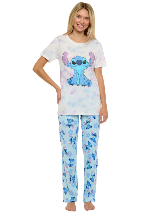 Women's Disney Stitch T-Shirt and Lounge Pants Set Loungewear Sleepwear