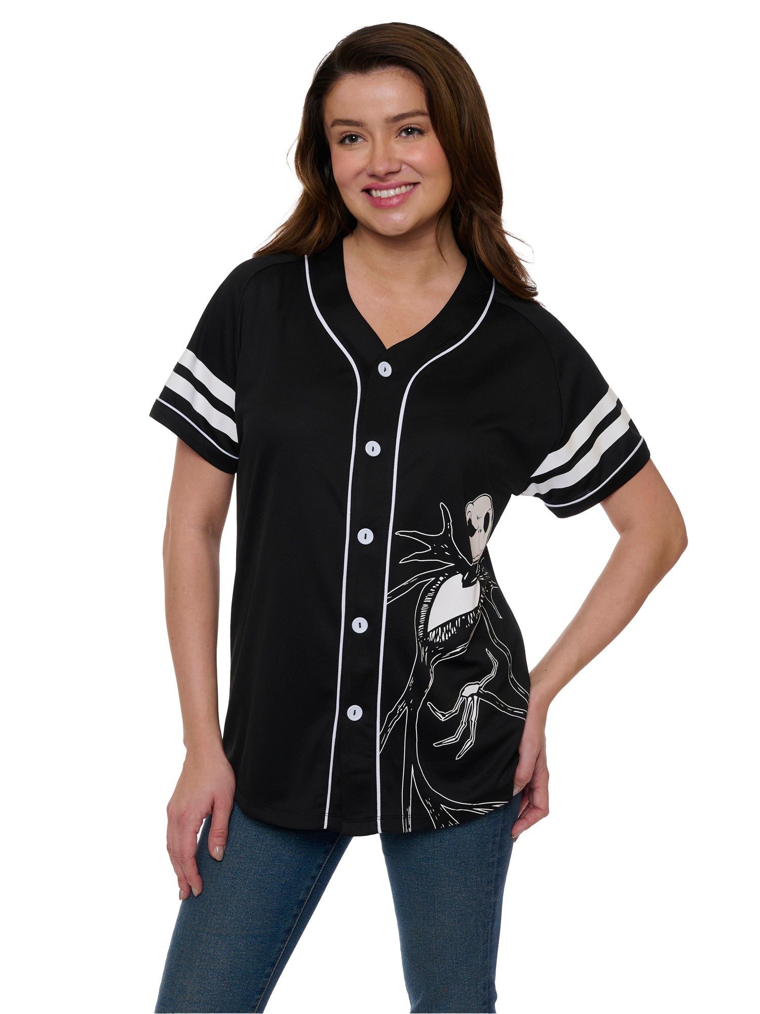 The nightmare discount before Christmas baseball jersey black 2XL