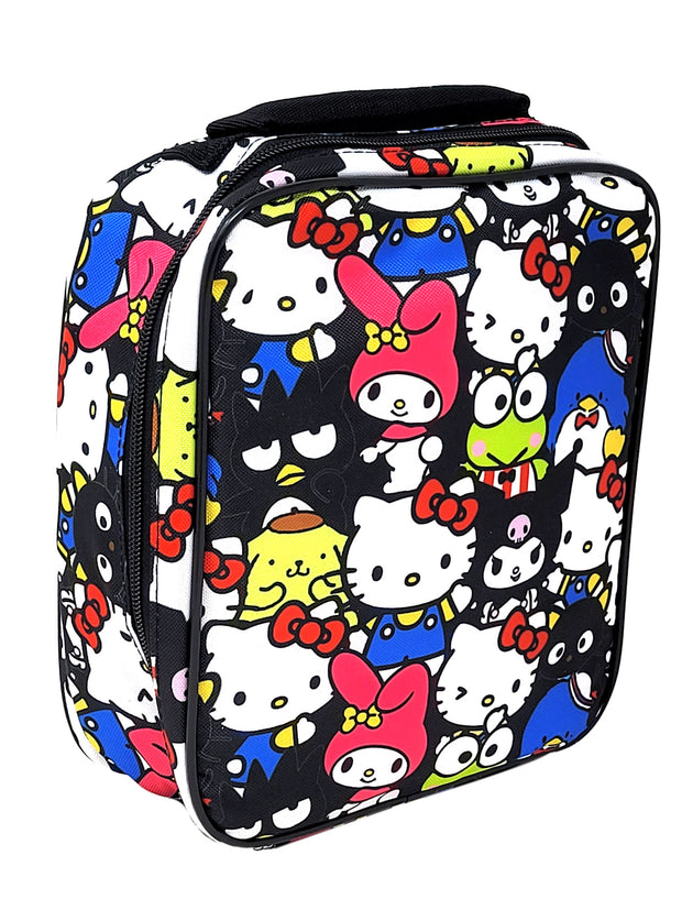 Hello Kitty Backpack Lunch Box for Girls, Kids ~ 4 PC Bundle with 16 Pink Hello Kitty School Bag, Lunch Bag, Stickers, More (Hello Kitty School