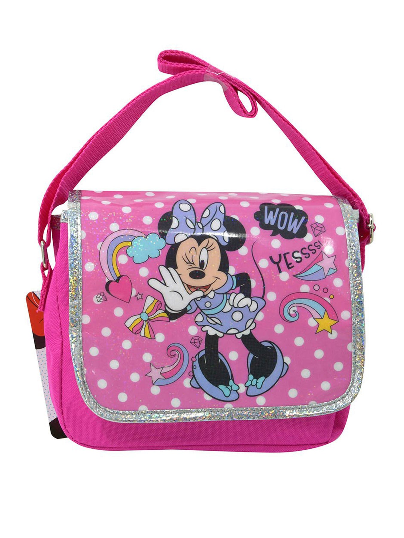Disney Minnie Mouse Dotted Flap Crossbody Bag Purse Girls Pink Small 7 –  Open and Clothing
