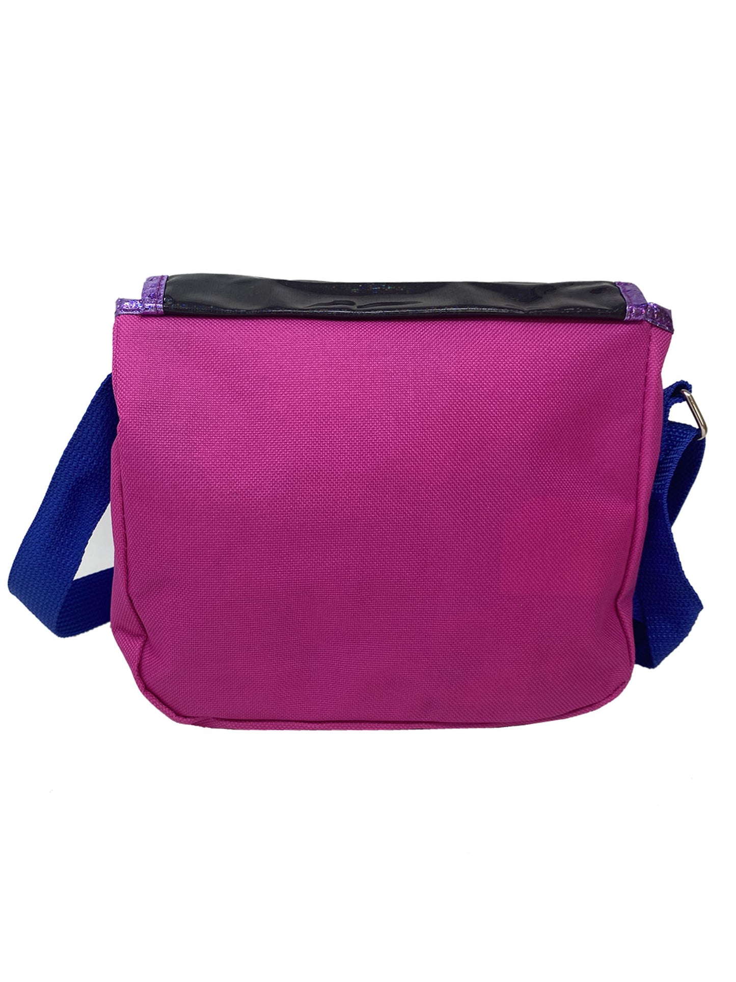 Disney Stitch Flap Crossbody Bag Purse Girls Black Purple Small 8"