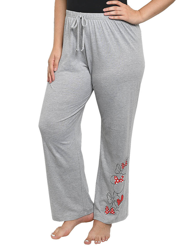 Minnie Mouse Pajama Pants Disney Womens Plus Size Lounge Wear Gray – Open  and Clothing