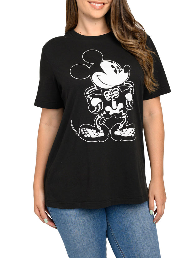 Disney- Wome's Plus Size T Shirt Mickey and Minnie Mouse Print 2X Heather  Grey