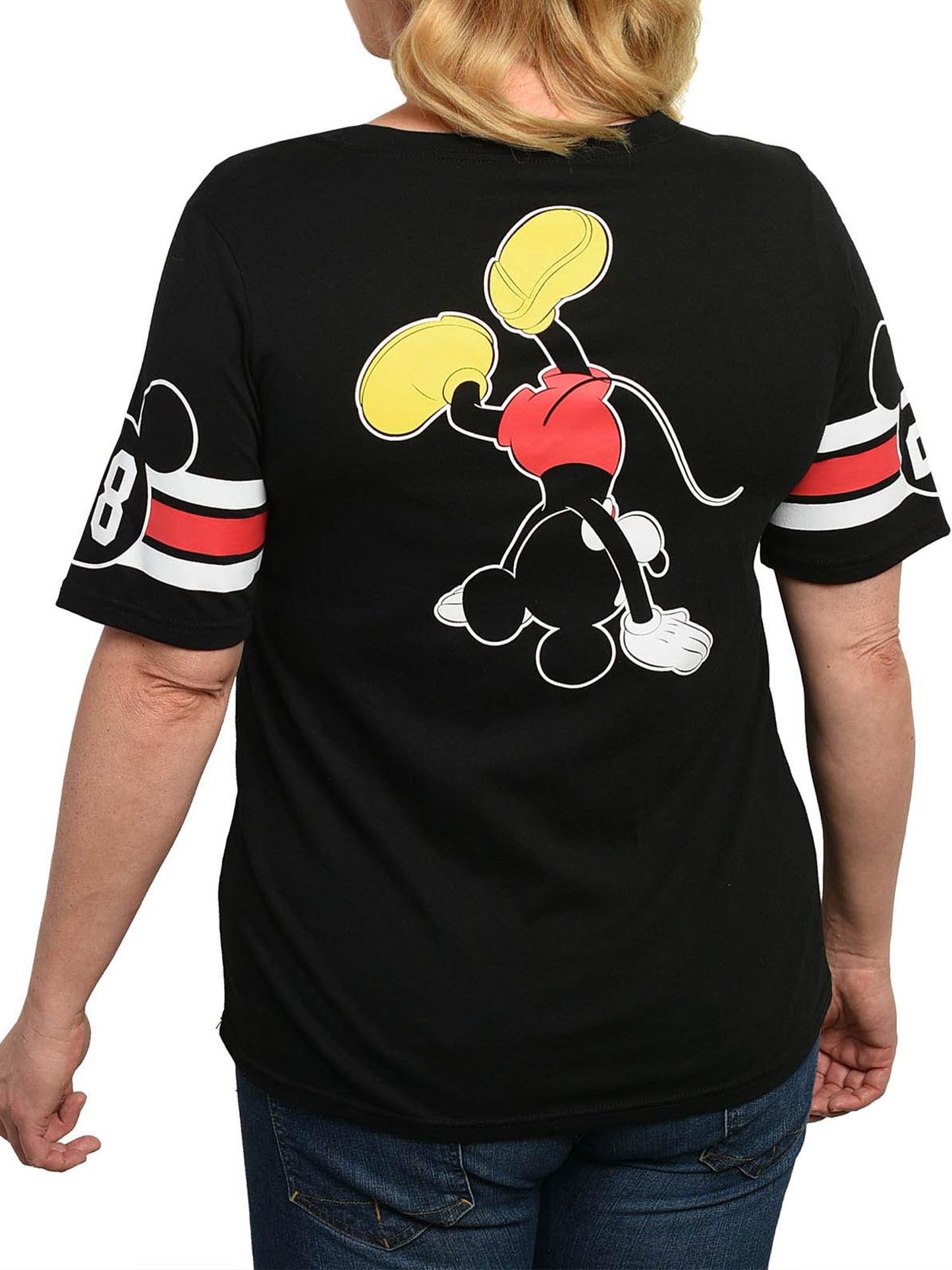 Juniors Plus Size Mickey Mouse Athletic T-Shirt Black