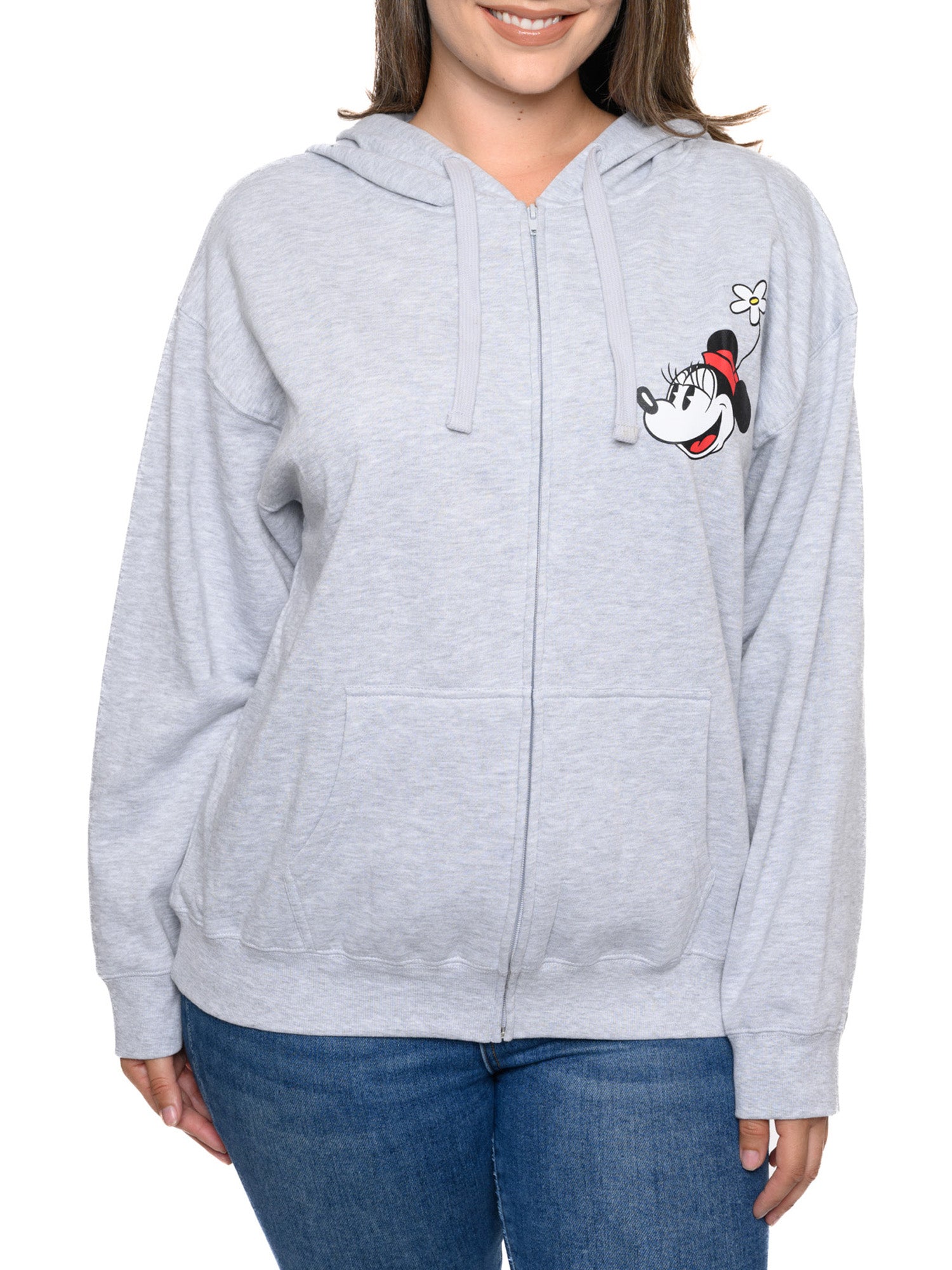 Mickey Minnie Mouse Hoodie Sweatshirt Front Back Zip Women s Plus Size Disney