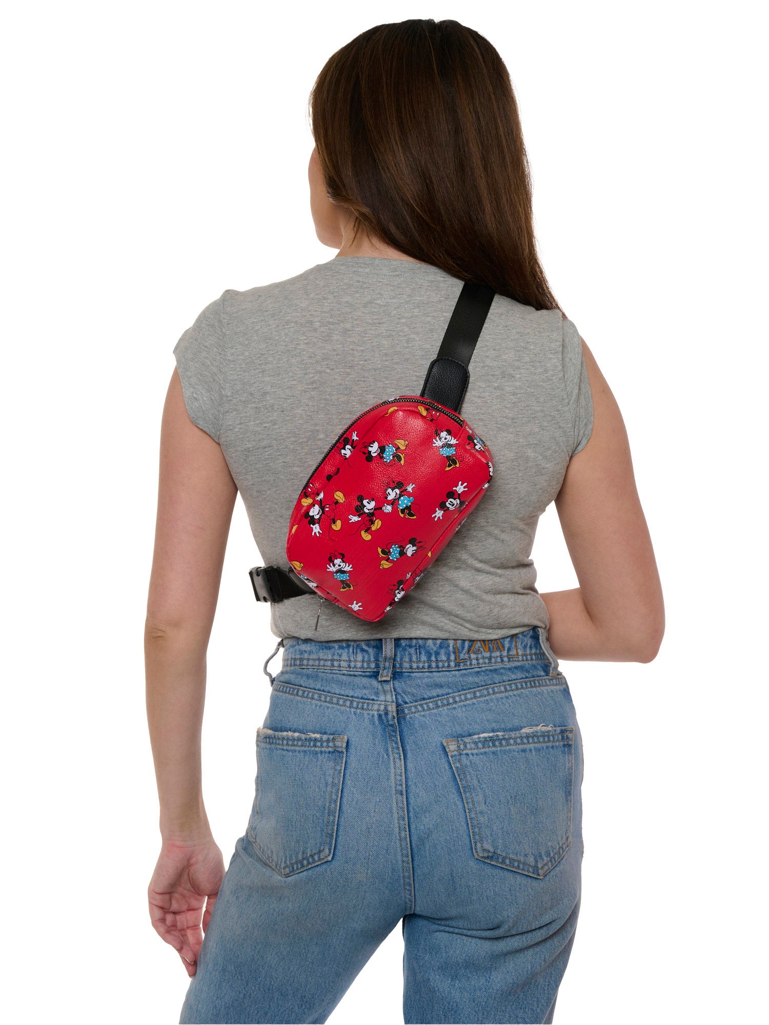 Disney Mickey Minnie Mouse Belt Bag Crossbody Fanny Pack Waist Bag W Open and Clothing