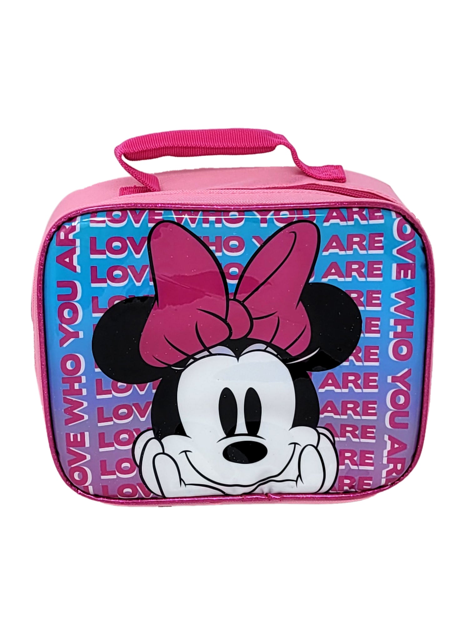 Minnie Mouse School Lunch Bag Insulated With 2 Pack Food Container Set Open and Clothing