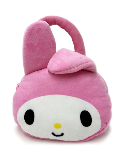 Girls Hello Kitty My Melody Purse Plush Handbag Soft Sanrio Small 9"