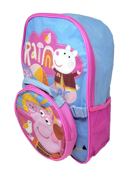 Peppa Pig Backpack with Detachable Insulated Lunch Bag Girls & 6-Color Pen Set