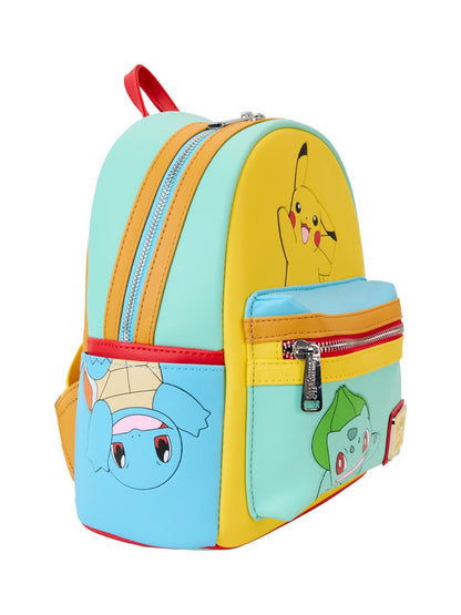 Loungefly x Pokemon Characters Color Block Mini Backpack