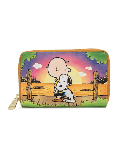 Loungefly x Peanuts Charlie Brown and Snoopy Sunset Zip Around Wallet