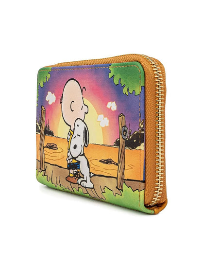 Loungefly x Peanuts Charlie Brown and Snoopy Sunset Zip Around Wallet