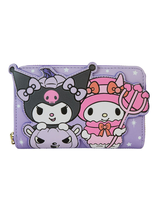 **Pre-Sale** Loungefly x Sanrio Hello Kitty Kuromi Pumpkin Zip Around Wallet