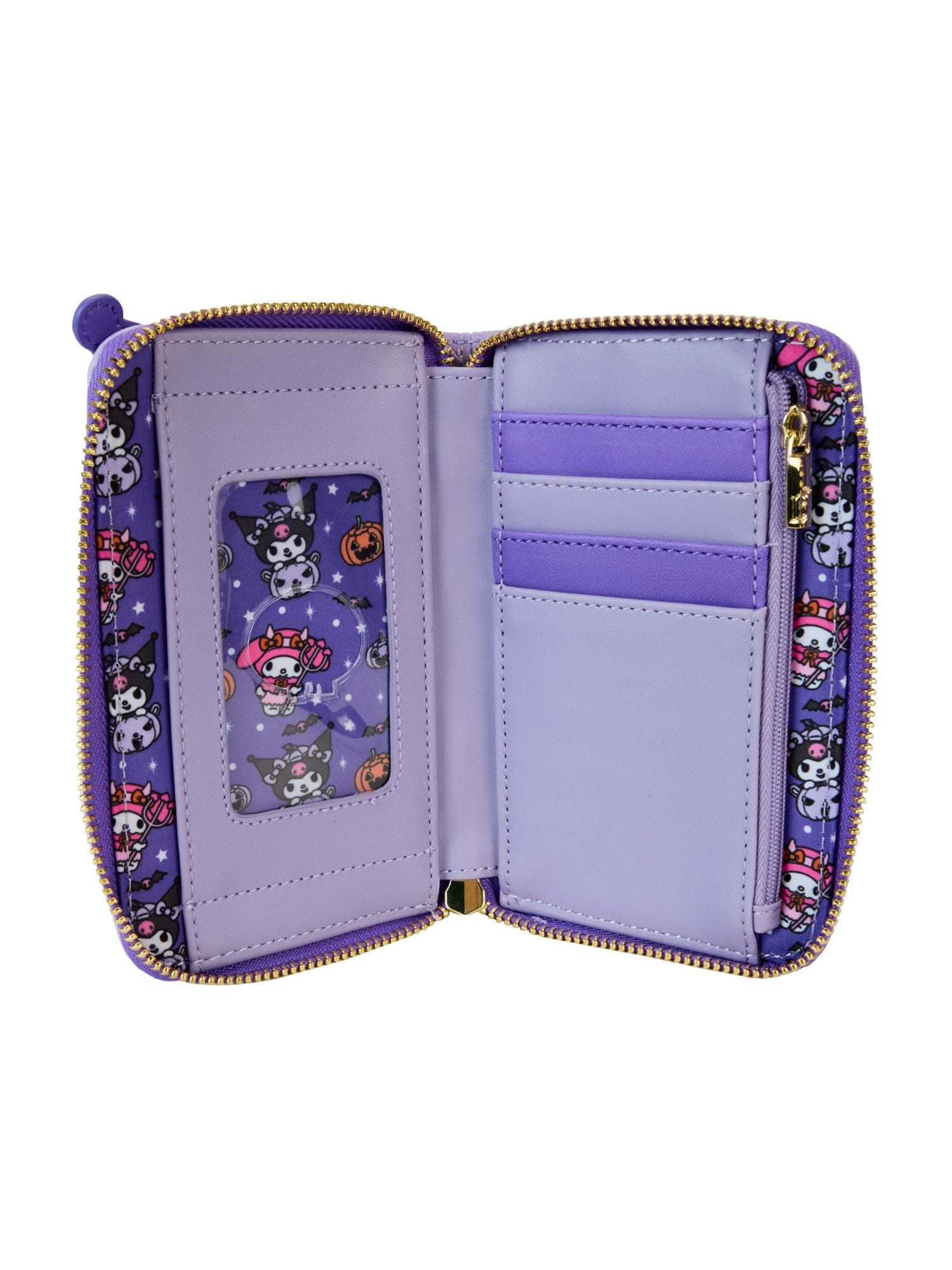 Loungefly x Sanrio Hello Kitty Kuromi Pumpkin Zip Around Wallet