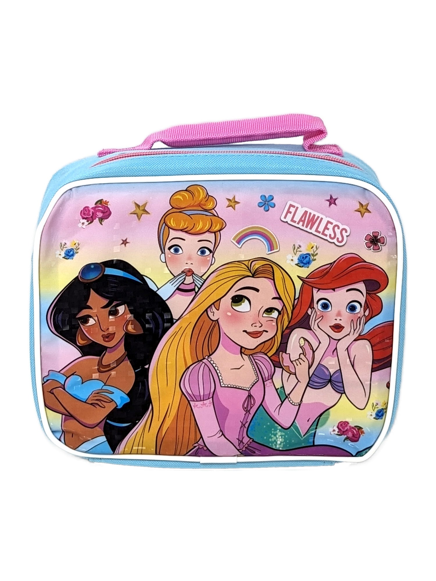 Disney Princesses Insulated Lunch Bag Rapunzel Jasmine Ariel Cinderell Open and Clothing