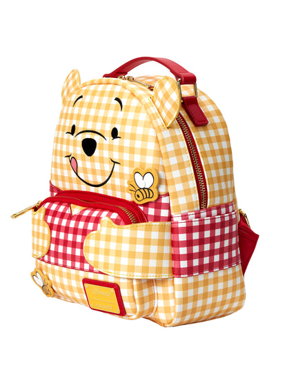 Loungefly x Disney Winnie The Pooh Mini Backpack Handbag Gingham Honey Bees