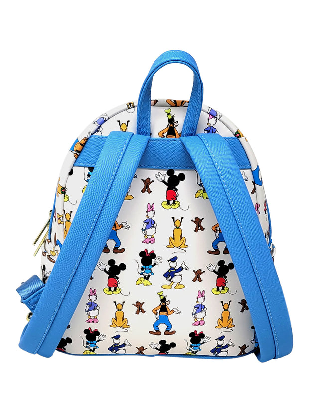 Disney Parks Loungefly Mickey Mouse Light Denim Mini Backpack &  Cardholder - NWT