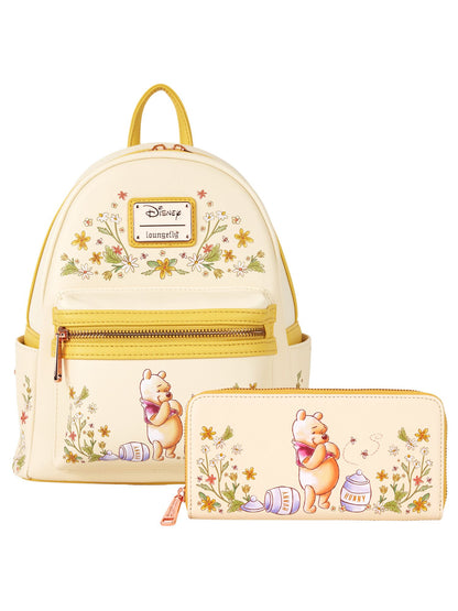 Loungefly x Disney Winnie The Pooh Backpack & Wallet Floral Set