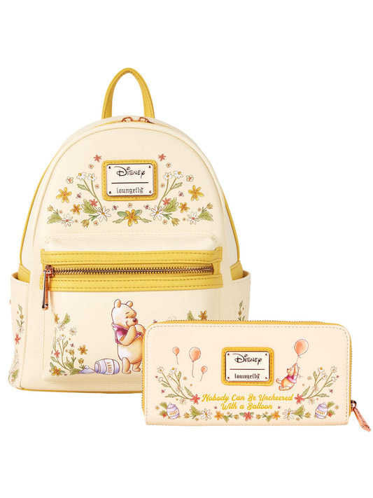 Loungefly x Disney Winnie The Pooh Backpack & Wallet Floral Set