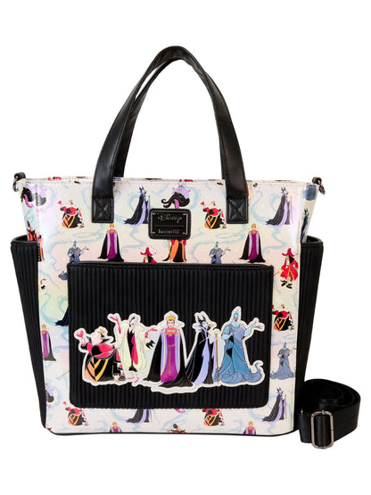 Loungefly x Disney Villains Convertible Backpack Tote Bag Iridescent