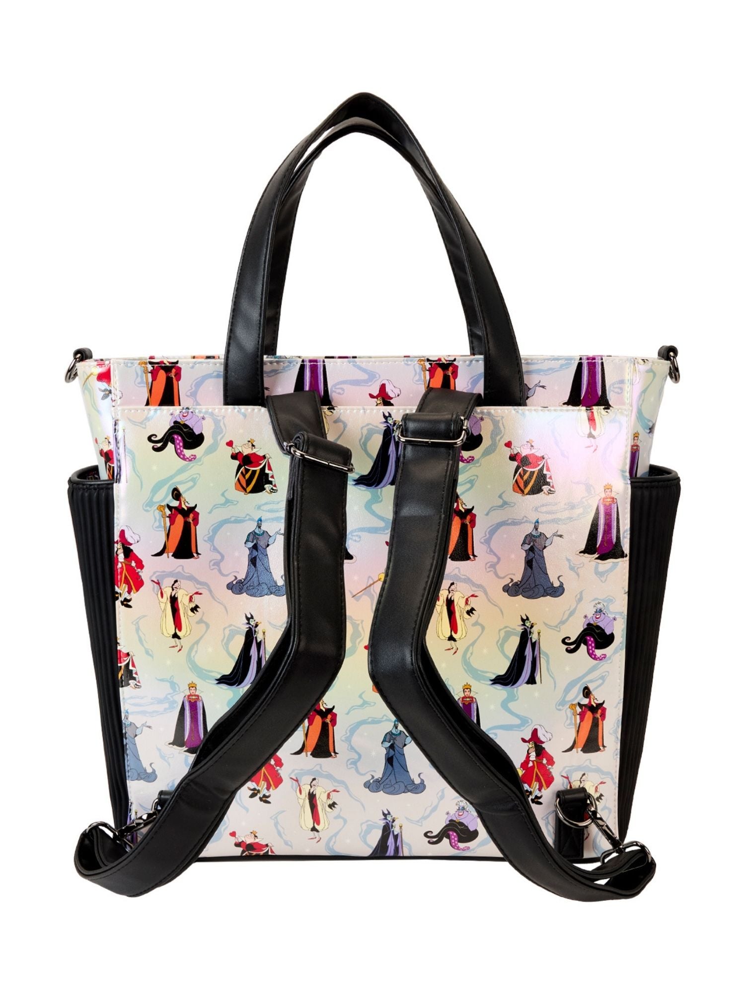 Loungefly x Disney Villains Convertible Backpack Tote Bag Iridescent