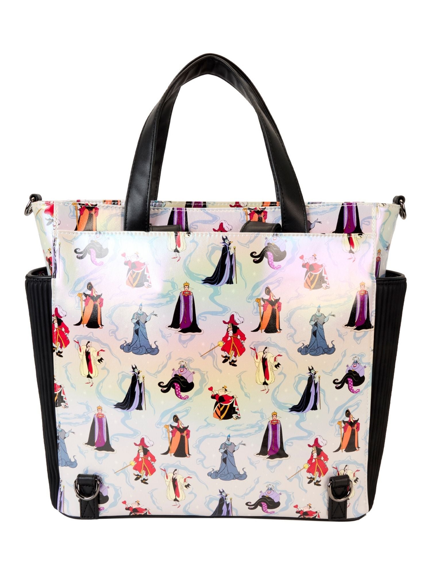 Loungefly x Disney Villains Convertible Backpack Tote Bag Iridescent