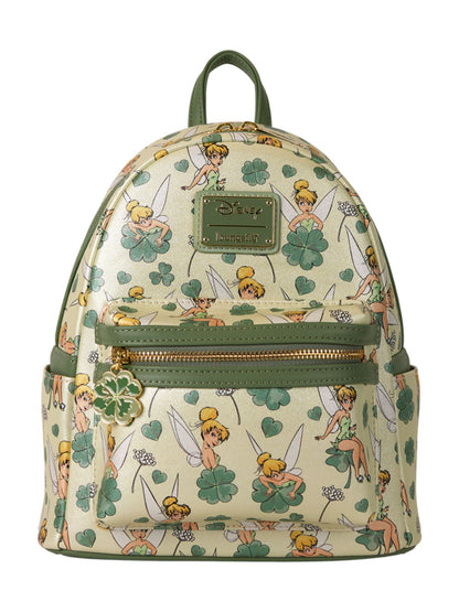 Loungefly x Disney Peter Pan Tinker Bell Clover All-Over Print Mini Backpack