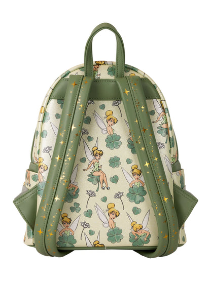 Loungefly x Disney Peter Pan Tinker Bell Clover All-Over Print Mini Backpack