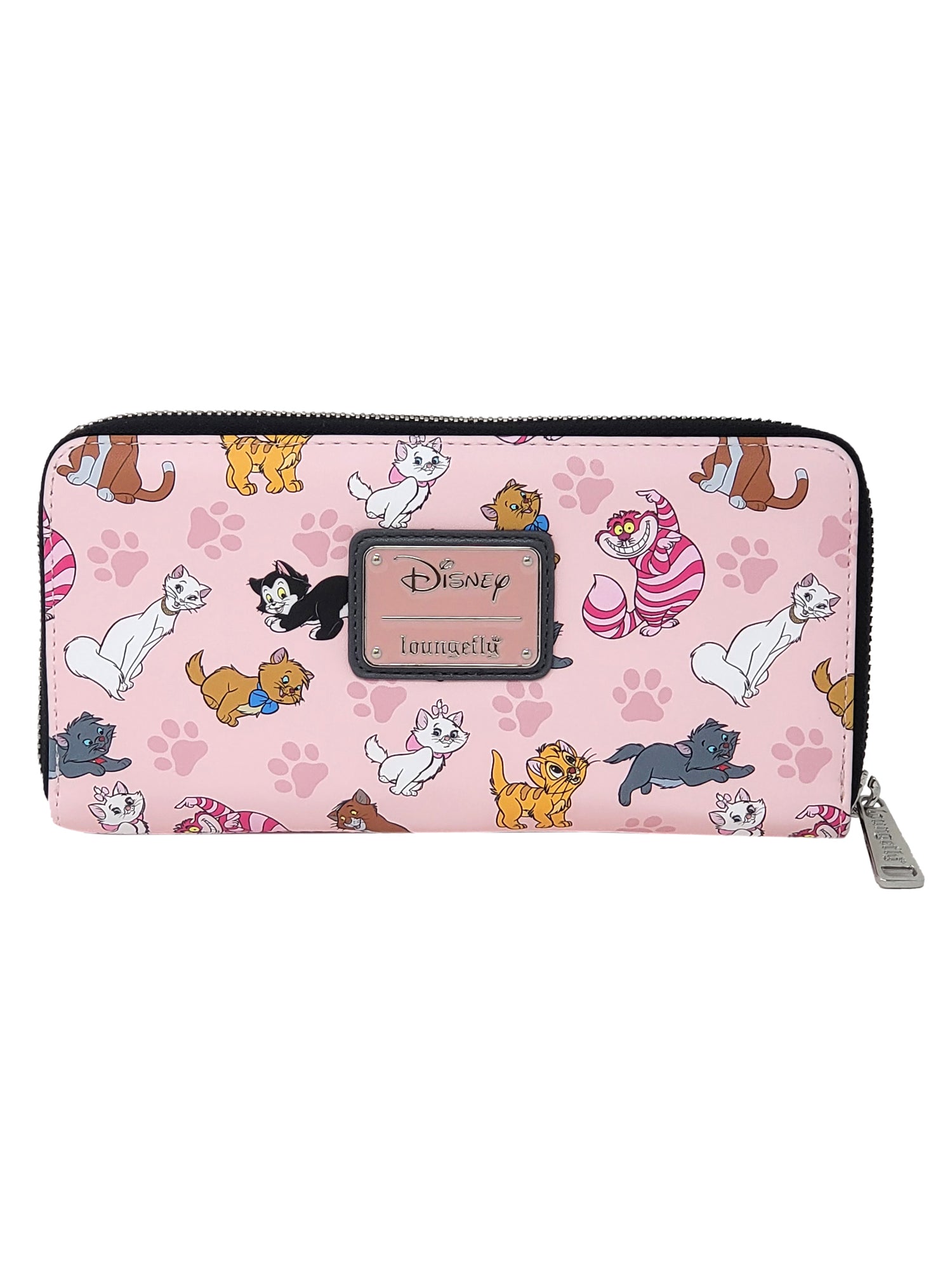 Loungefly x Disney Women s Zip Around Wallet Cats Cheshire Duchess