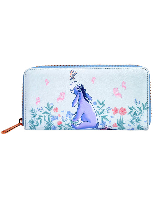 Loungefly x Disney Eeyore Floral Women's Zip Around Wallet Blue