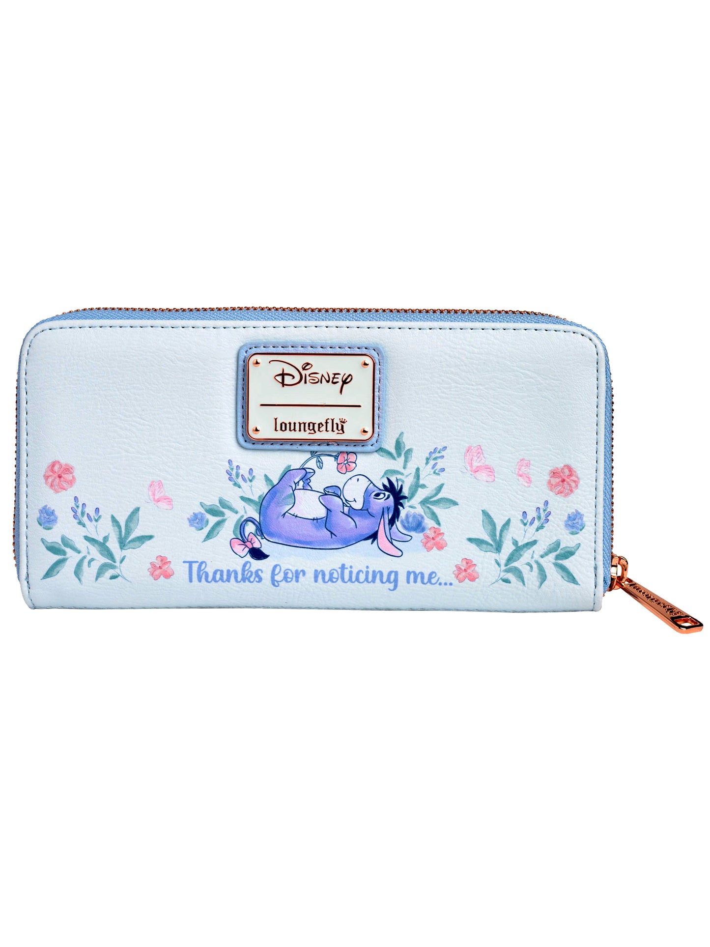 Loungefly x Disney Eeyore Floral Women's Zip Around Wallet Blue