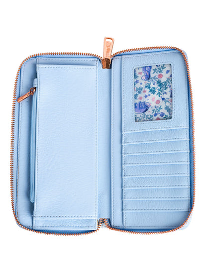 Loungefly x Disney Eeyore Floral Women's Zip Around Wallet Blue