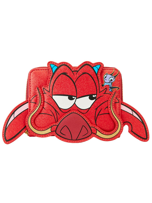 Loungefly x Disney Mulan Anniversary Mushu Dragon Glitter Cosplay Zip Wallet