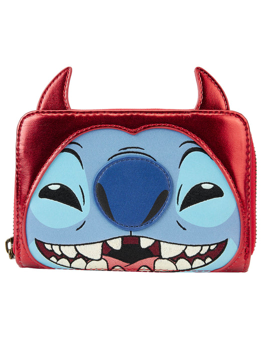 Loungefly x Disney Stitch Devil Cosplay Zip Around Wallet