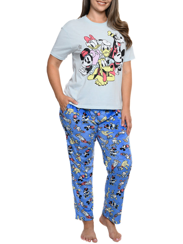 Light Grey Disney Mickey Mouse Fleece Pyjama Hoodie